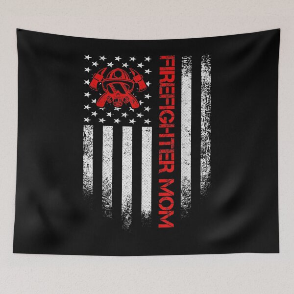 Item preview, Vintage Usa American Flag Firefighter Mom Silhouette Funny Gift  designed and sold by venitamara.