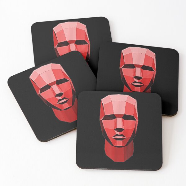 Item preview, Abstract Red Robot Head Vectorized Polygon Man Portrait Gift  designed and sold by venitamara.