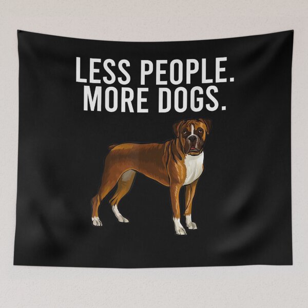 Item preview, Less People More Dogs Boxer Funny Introvert Gift  designed and sold by venitamara.