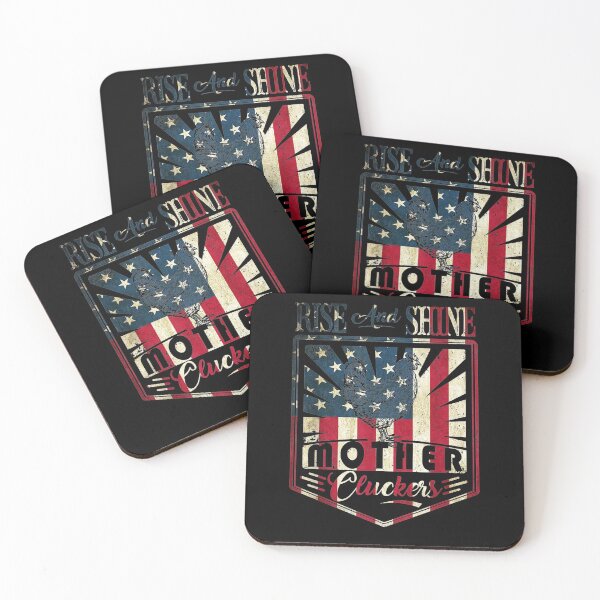 Item preview, Funny Rise And Shine Mother Cluckers Vintage American Flag Gift  designed and sold by venitamara.