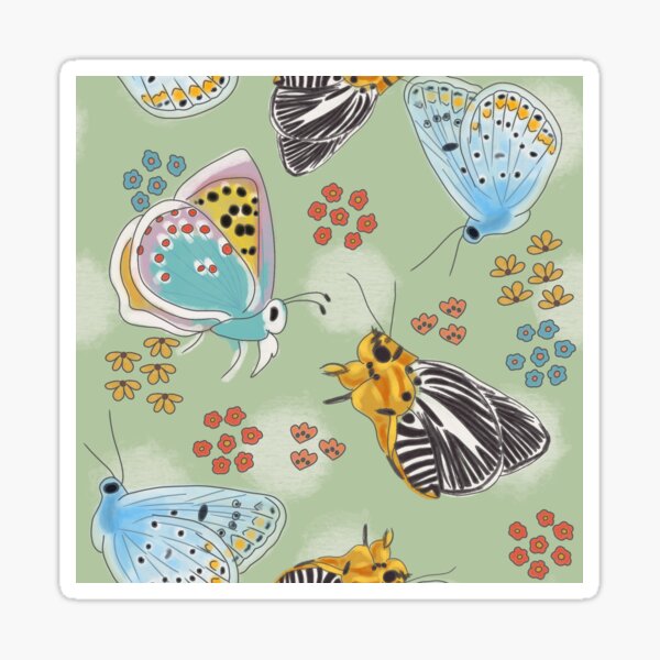 A Garden of Butterflies Sticker