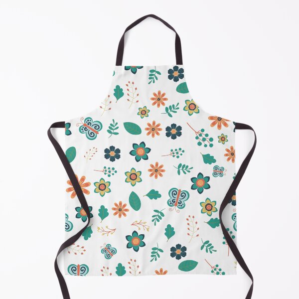 Item preview, Retro Bohemian Flowers on White Background designed and sold by funnyasma.