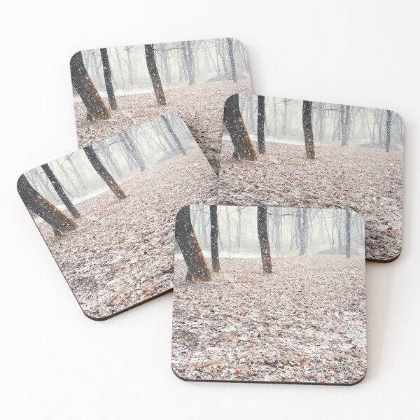 Item preview, Snowfall in a magic forest, natural background  designed and sold by helenkaiy.