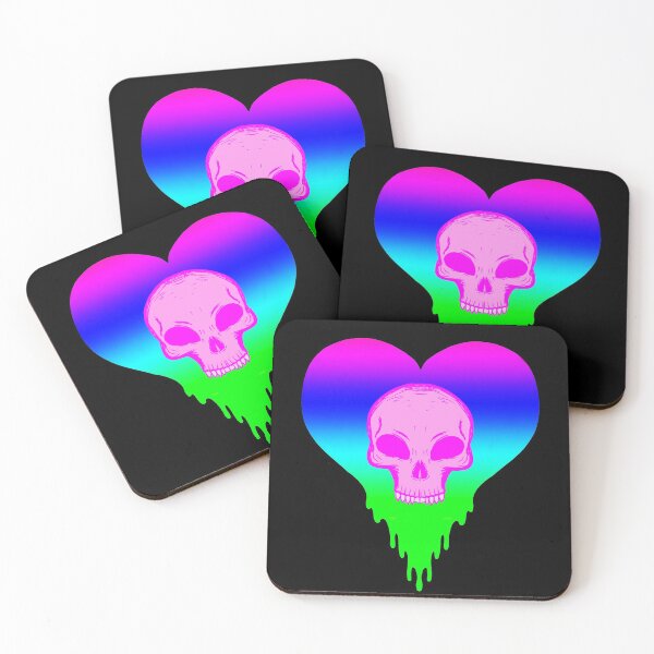 Item preview, Neon Love Skull designed and sold by 13thWiTCH.