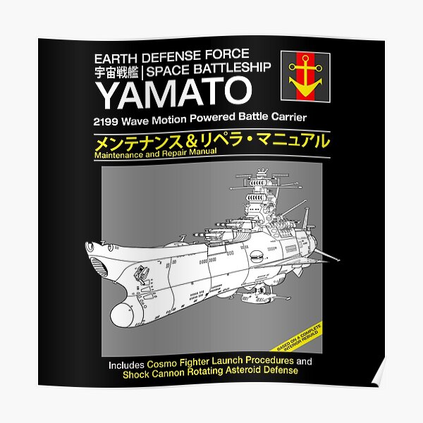 Battleship Yamoto Service and Repair Manual Poster