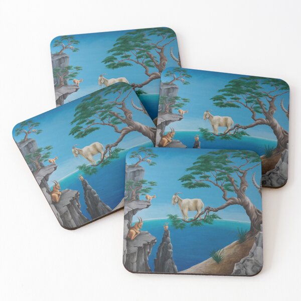 Item preview, Goats in trees designed and sold by Mealie Art.