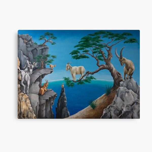 Item preview, Goats in trees designed and sold by Mealie Art.