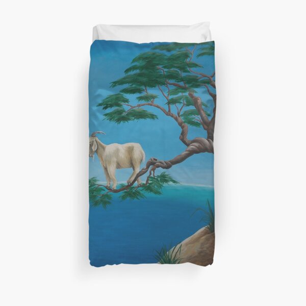 Goats in trees Duvet Cover