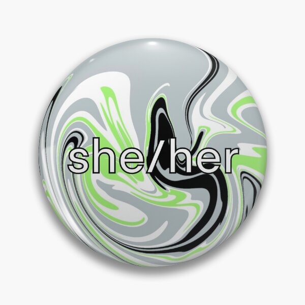Item preview, agender she/her pronouns designed and sold by dangerousfrog.