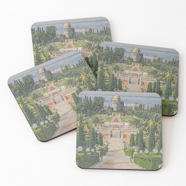 Item preview, Bahai Gardens Pencil Artwork designed and sold by janraydesigns.