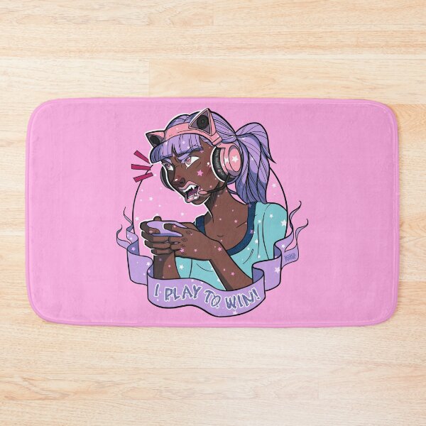 Item preview, “I Play To Win” Gamer Girl Pink Purple Cartoon Anime designed and sold by JessicaAmber.