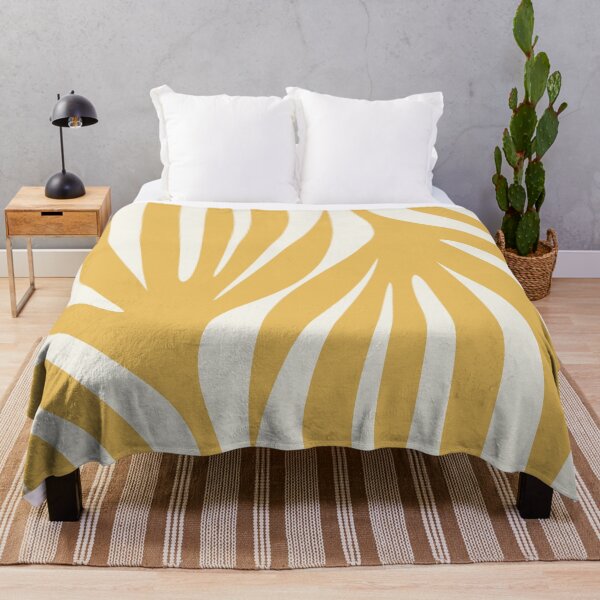Item preview, Maldives Abstract Botanical Pattern in Mustard and Cream designed and sold by kierkegaard.
