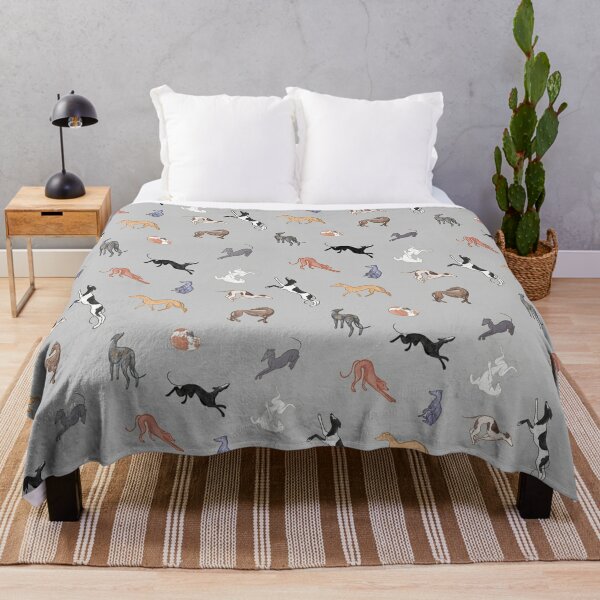 Greyhound Greys Throw Blanket