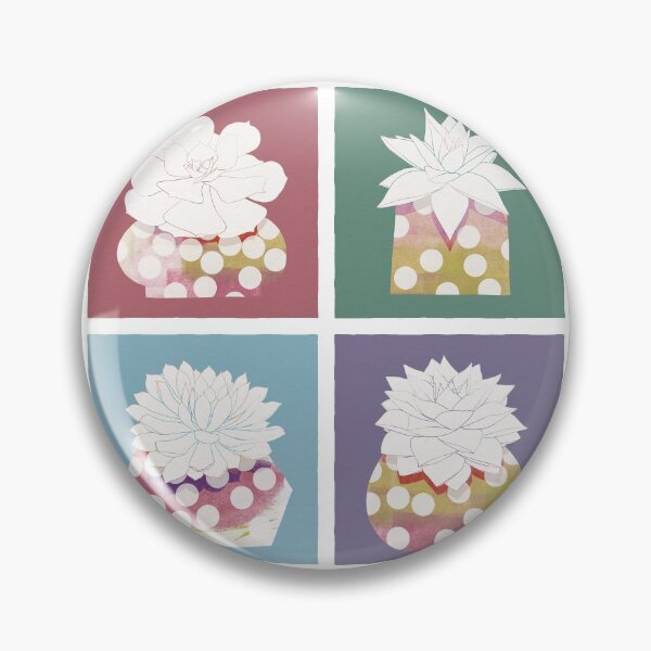 Item preview, Succulents. Echeverias in pots. Colorful tiles designed and sold by dariaikuznets.
