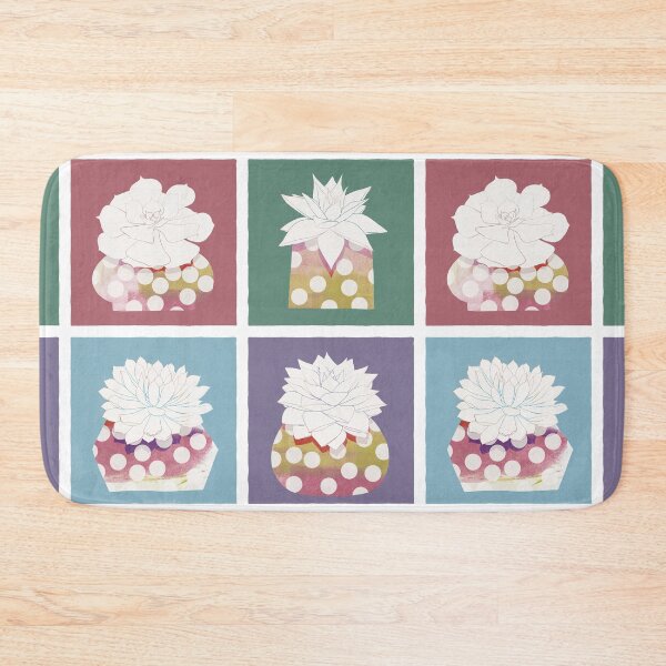 Item preview, Succulents. Echeverias in pots. Colorful tiles designed and sold by dariaikuznets.