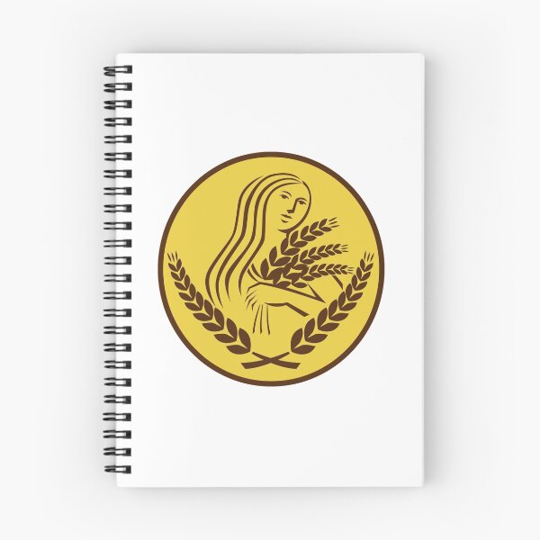 Item preview, Demeter Harvest Wheat Grain Oval Retro designed and sold by patrimonio.