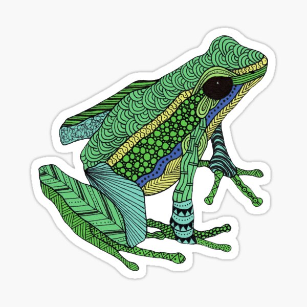Green frog Sticker