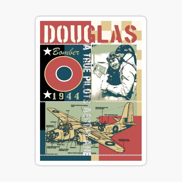 Vista previa del artículo con la obra «douglas bombardero», diseñado y vendido por redboy.