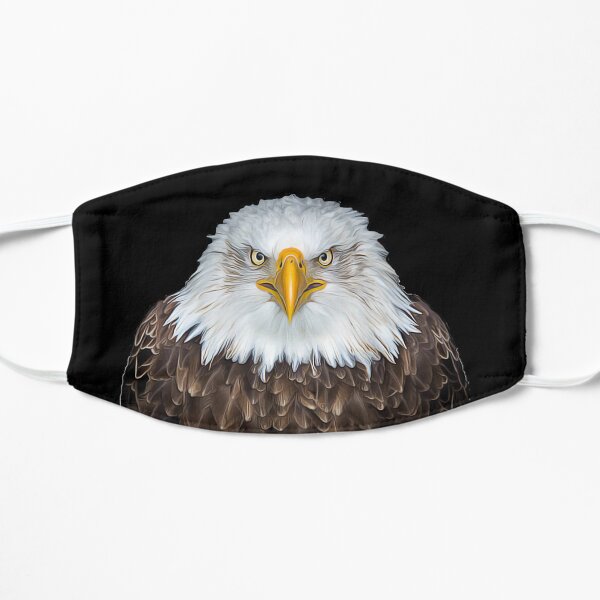 Portrait of American Eagle Bird with Oil Paint Effect Flat Mask