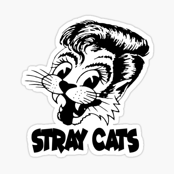 Stray Cats Vintage Stickers | Redbubble