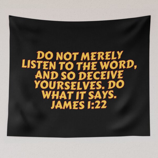 Item preview, Bible Verse James 1:22 designed and sold by Prayingwarrior.