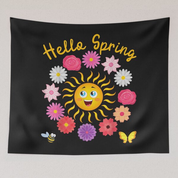 Item preview, Hello Spring Sunny Sun Flower Women Easter Mothers Day Love TShirt1 designed and sold by etamarapk.