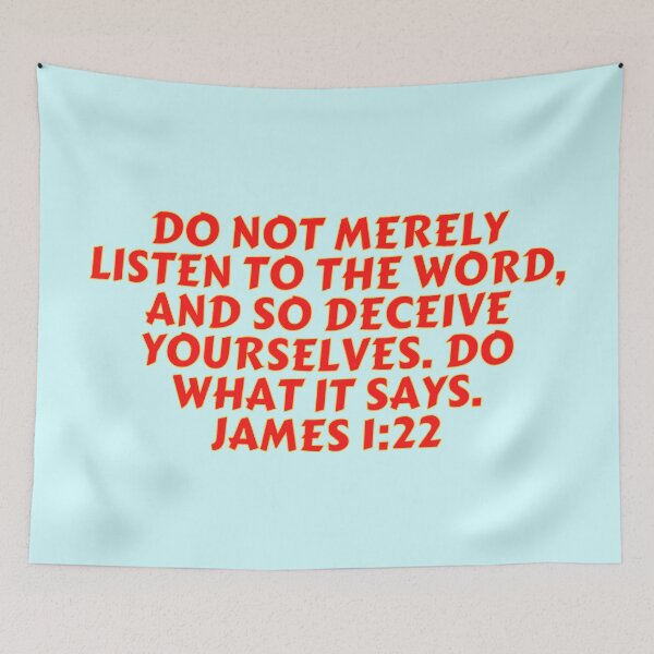 Item preview, Bible Verse James 1:22 designed and sold by Prayingwarrior.