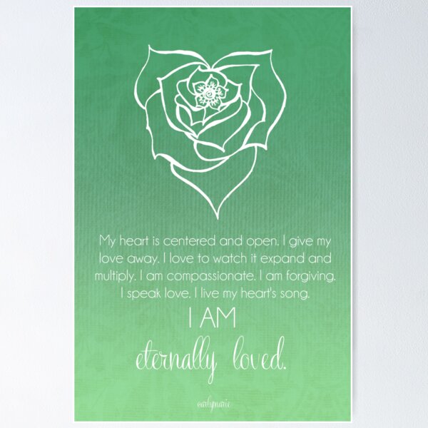 Item preview, Heart Chakra Affirmation designed and sold by CarlyMarie.