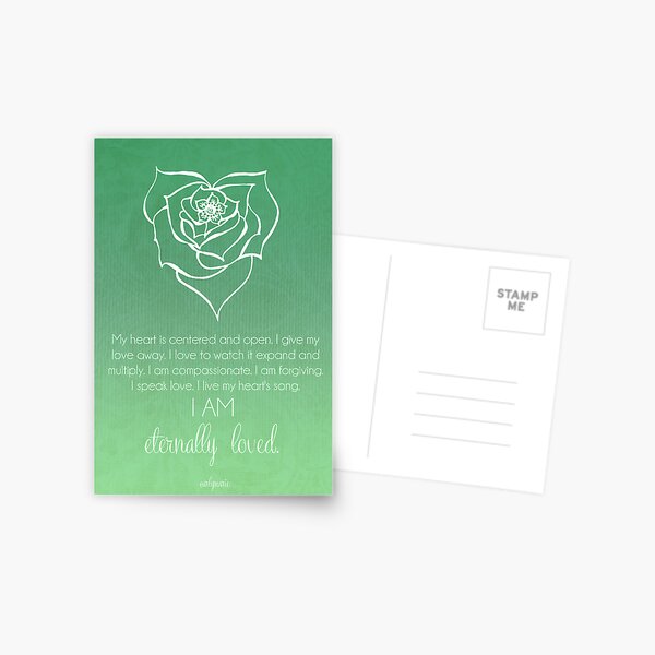 Heart Chakra Affirmation Postcard