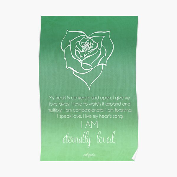 Heart Chakra Affirmation Poster