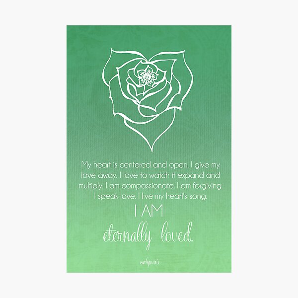 Heart Chakra Affirmation Photographic Print