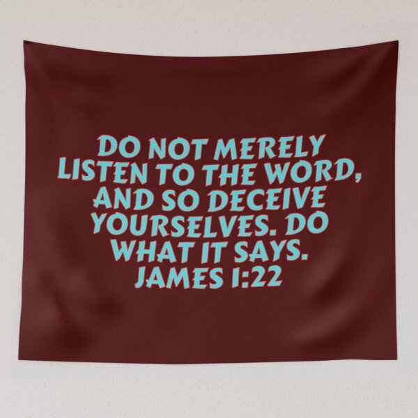 Item preview, Bible Verse James 1:22 designed and sold by Prayingwarrior.