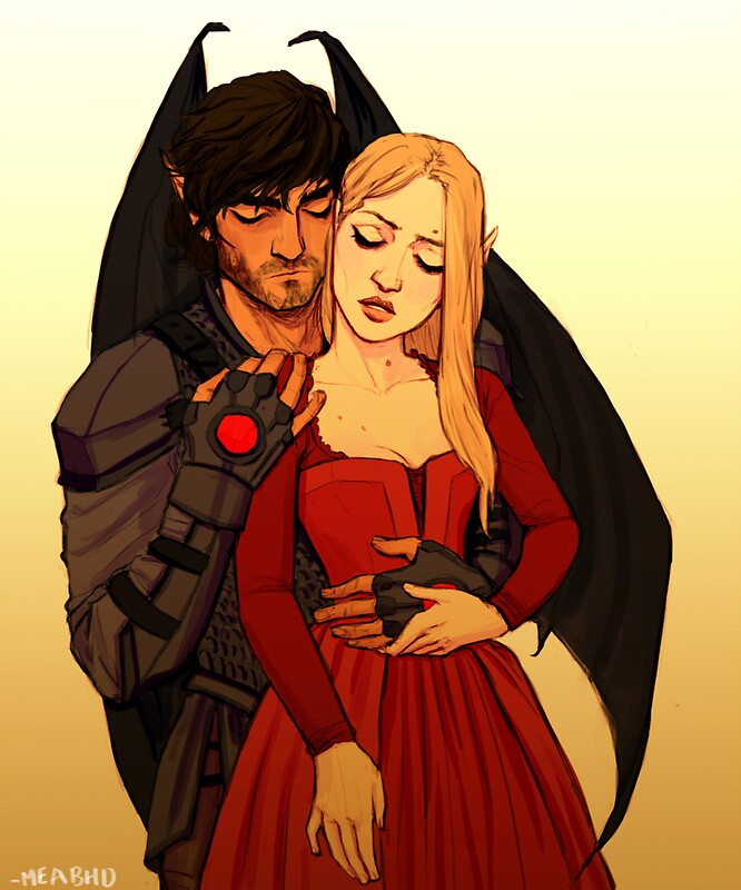 "Cassian and Nesta" Stickers by meabhd | Redbubble