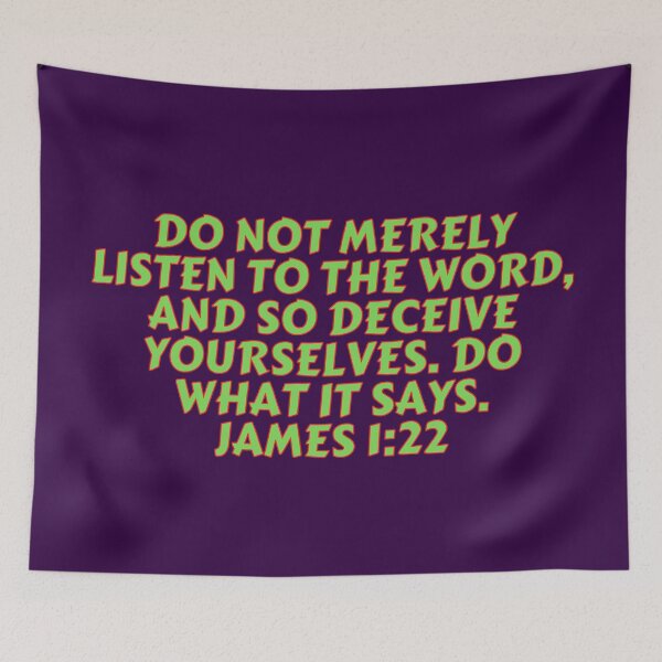 Item preview, Bible Verse James 1:22 designed and sold by Prayingwarrior.