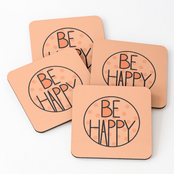 Item preview, Just Be Happy Positive Quote , Pastel Orange designed and sold by Barolina.
