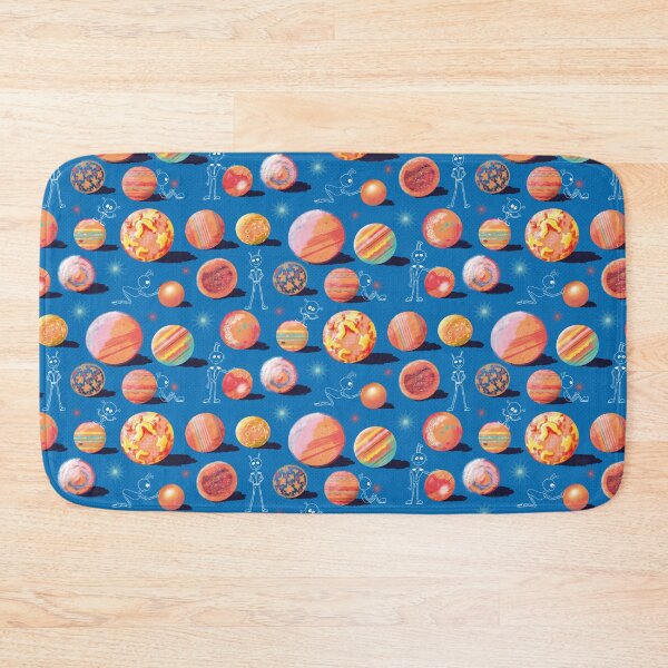 Item preview, Crashed moons of Jupiter pattern orange on blue designed and sold by colorofmagic.