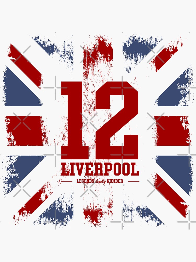 "Liverpool Sports 12 Number Legends Wear Twelve" Sticker for Sale by