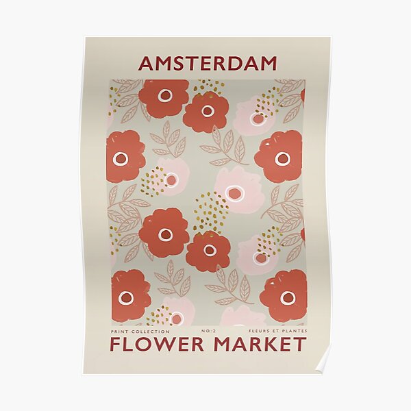 Flower Market amsterdam Poster