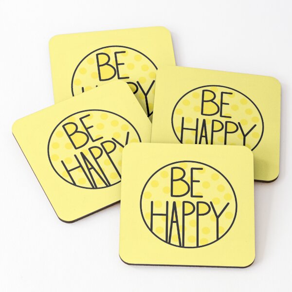 Item preview, Just Be Happy Positive Quote , Pastel Yellow designed and sold by Barolina.