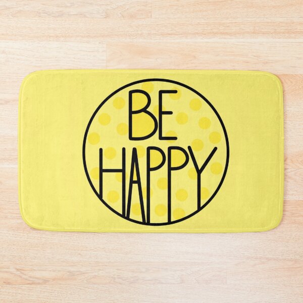 Item preview, Just Be Happy Positive Quote , Pastel Yellow designed and sold by Barolina.
