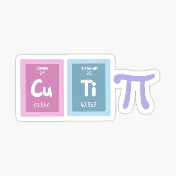 Item preview, Cutie Pi - Periodic Table Maths designed and sold by BundaBear.