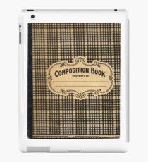 Vintage Checked Composition Notebook Cover iPad Case/Skin