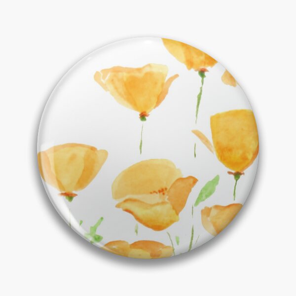 Item preview, hand painted orange California poppy watercolor painting  designed and sold by SelenePaintings .