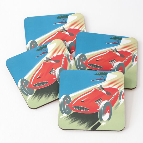 Item preview, Vintage racing car travel poster designed and sold by monsterplanet.