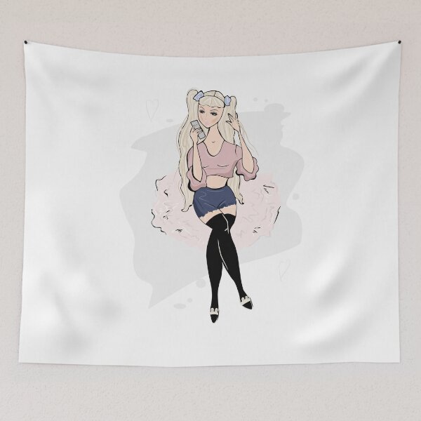 Item preview, Fashionable girl with long hair in shorts.  designed and sold by vajnrubart.