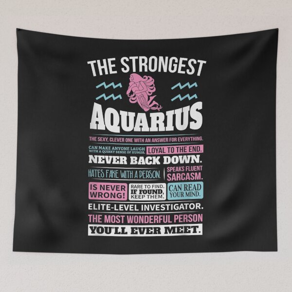 Item preview, The Strongest Aquarius Zodiac Never Back Down  Best TShirt8 designed and sold by etamarapk.