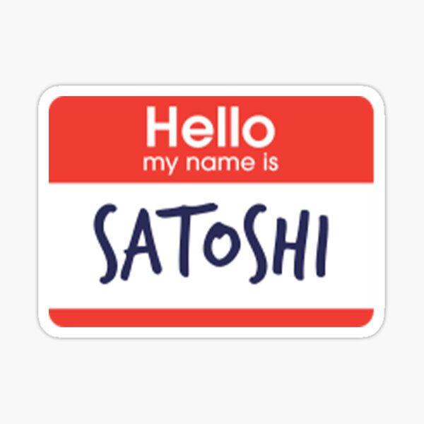 Hello Satoshi Sticker