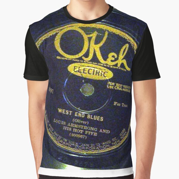 West End Blues - Louis Armstrong & His Hot Five, 1928 Okeh 78 label Graphic T-Shirt