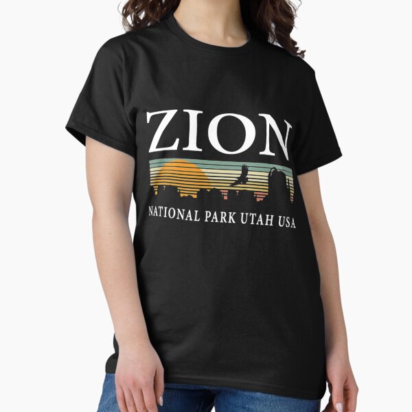 Vista previa del artículo con la obra «Camiseta retro vintage del Parque Nacional Zion», diseñado y vendido por Clavitaps.