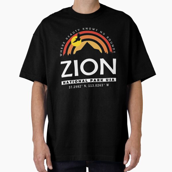 Vista previa del artículo con la obra «Camiseta retro americana vintage del Parque Nacional Zion», diseñado y vendido por Clavitaps.